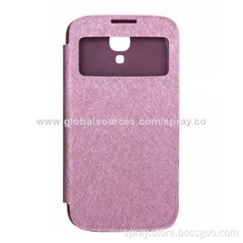Metallic Glitter Leather Flip Smart View Battery Cover Case for Samsung Galaxy S4 IV I9500, OEM